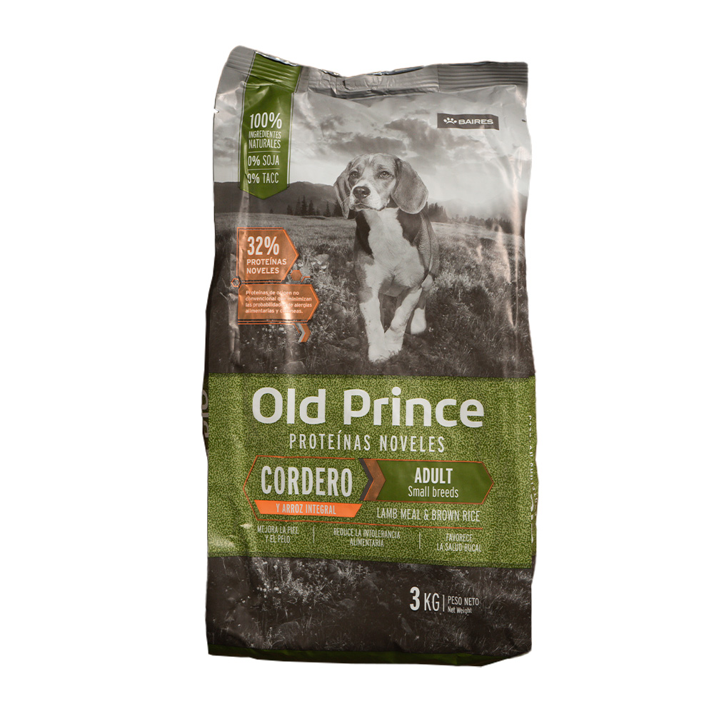 OLD PRINCE NOVELES CORDERO Y ARROZ ADULTOS SMALL 3 KG
