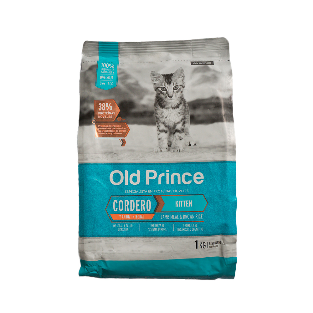 OLD PRINCE NOVELES CORDERO Y ARROZ KITTEN 1 KG