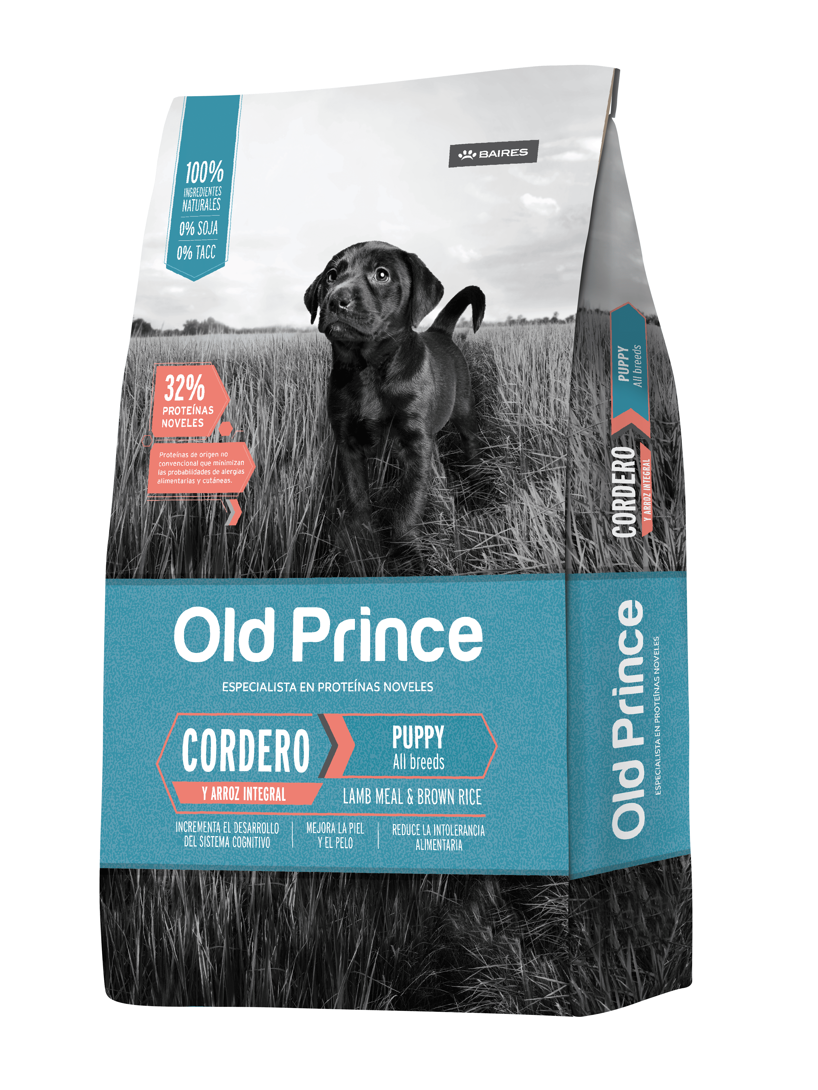 OLD PRINCE NOVELES CORDERO Y ARROZ CACHORROS 3 KG